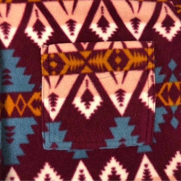 Wrangler Women’s Vintage Aztec Print Fleece Button Down Long Sleeve Size 3X - Picture 3 of 7
